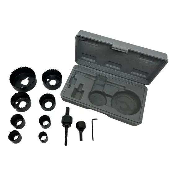 Kit Jogo Serra Copo 11 Peças + Estojo - Madeira Gesso Pvc Foto 1