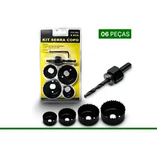 Kit Jogo Serra Copo Kit 6 Peças Preta Titanium p/ Madeira Gesso Pvc Plástico Foto  mini 1