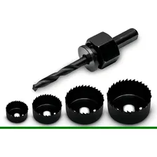 Kit Jogo Serra Copo Kit 6 Peças Preta Titanium p/ Madeira Gesso Pvc Plástico Foto mini  2