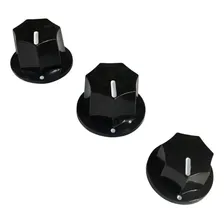 Kit Knob Baixo Jazz Bass 2 Grandes E 1 Pequeno Preto Foto mini 1
