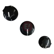 Kit Knob Baixo Jazz Bass 2 Grandes E 1 Pequeno Preto Foto mini 2