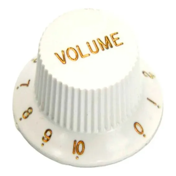 Kit Knob Guitarra Strato 1 Volume E 2 Tone Plástico Cor Branco Foto 1