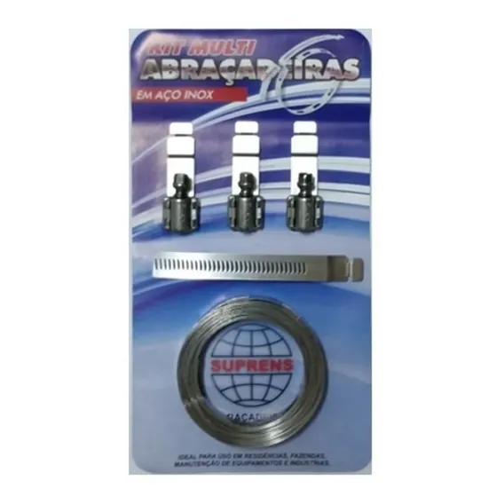 Kit Ksi Multi Abraçadeira Aço Inox 3 Metros 3 Puxadores Foto 1