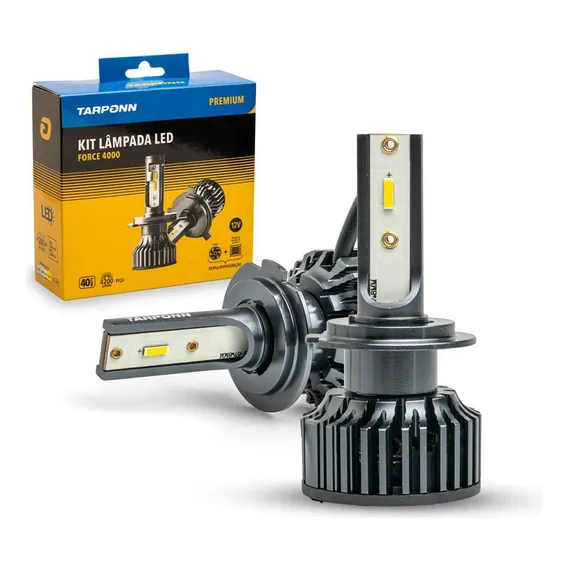 Kit Lâmpada Led Force Premium 4000k 8.400 Lms - H7 Foto 1