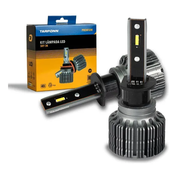 Kit Lâmpada Led Sky H1 3000k 8200 Lm 80w 12v Foto 1