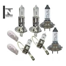 Kit Lampada Milha Farol Alto Baixo H1 H3 H7 T10 Foco Duplo Foto  mini 1