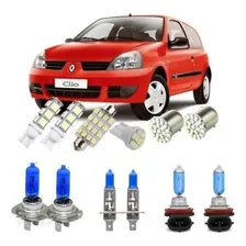 Kit Lâmpadas Super Branca Clio 2006 2007 2008 + Leds Foto  mini 1