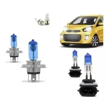 Kit Lâmpadas Super Branca8500k H4 H27 Kia Picanto 2012-2015 Foto mini 1