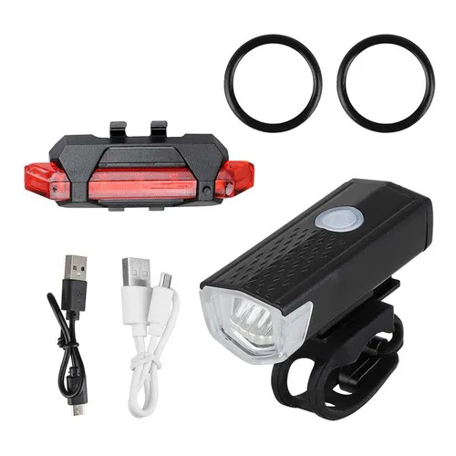 Kit Lanterna Bike Led + Sinalizador Traseiro Recarregável Foto 1