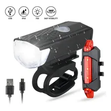 Kit Lanterna Bike Led + Sinalizador Traseiro Recarregável Foto mini 4
