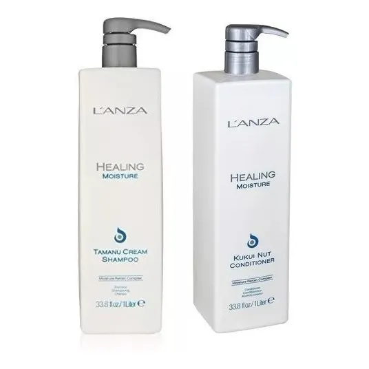 Kit Lanza Moisture Shampoo Tamanu Cream + Cond Kukui 1000ml Foto 1