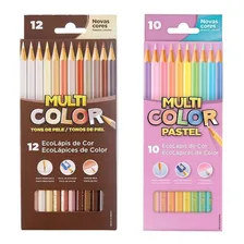 Kit Lápis De Cor Multicolor Pastel + Multicolor Tons De Pele Foto  mini 1