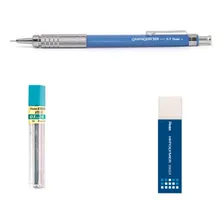 Kit Lapiseira Pentel Graphgear Pg500 + Grafite + Borracha Foto  mini 1