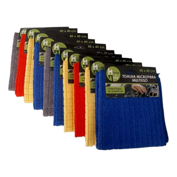 Kit Lava Rápido 10 Flanelas Toalha Microfibra Secar Carro Foto 1