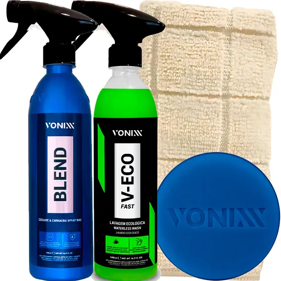 Kit Lavagem A Seco Vonixx V-eco Blend Aplicador Toalha Razux Foto 1