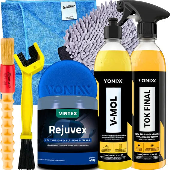 Kit Lavagem Pesada V-mol Shampoo Desincrustante Cera Vonixx Foto 1