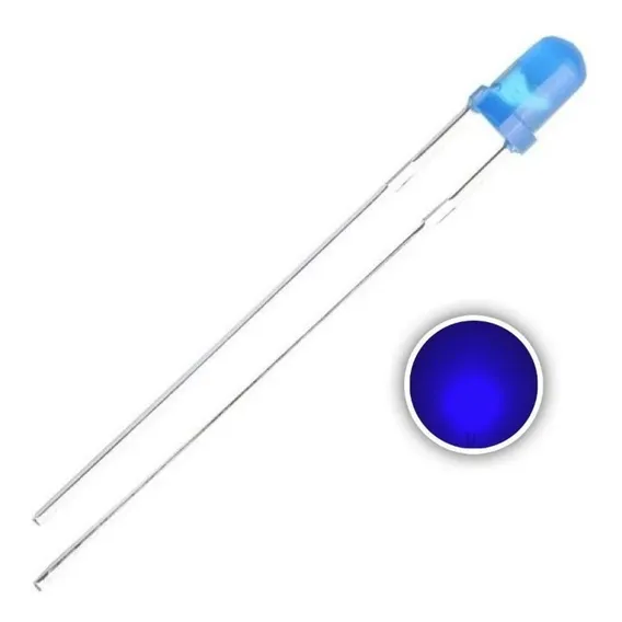 Kit Led 3mm Difuso - 10 Azul Foto 1