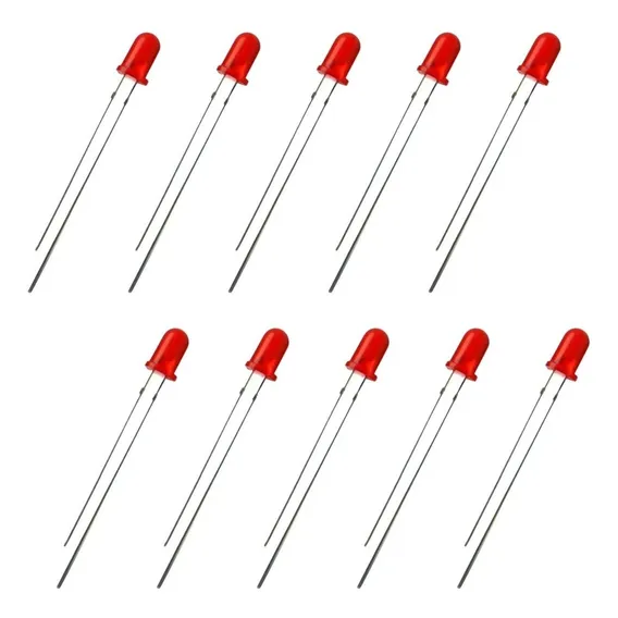 Kit Led 3mm Difuso - 10 Vermelho Foto 1