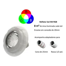 Kit Led Piscina Com Controle + 2 Leds Rgb + Fonte 12v Foto mini  3