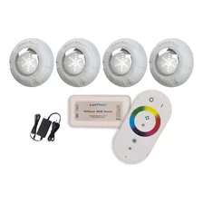 Kit Led Piscina Com Controle + 4 Leds Rgb 9w + Fonte 12v 110V/220V Foto  mini 1