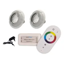 Kit Led Piscina - Controle Touch + 2 Leds Rgb + Fonte 12v 110V/220V Foto mini 4