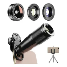 Kit Lentes Celular Apexel 4 Em 1 Tele 22x Fisheye + Tripé Foto mini 2