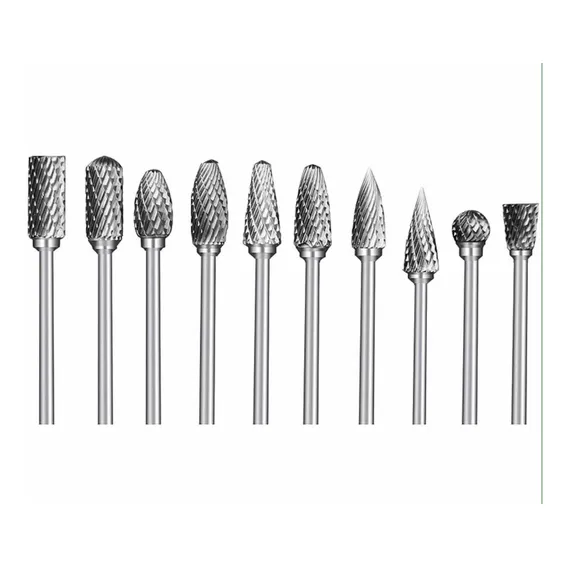 Kit Lima Rotativa P/ Dremel 10 Uni Lima Rebarba P Metal Duro Foto 1