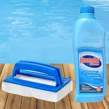 Kit Limpa Bordas Piscina 1 L Hidrosan + Escova Limpa Bordas Foto mini 4