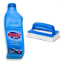 Kit Limpa Bordas Piscina 1 L Hidrosan + Escova Limpa Bordas Foto mini 1