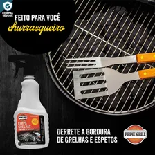 Kit Limpa Grelhas Com Escova De Aço Prime Grill 500ml Foto mini 1