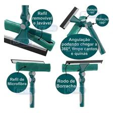 Kit Limpa Vidros Flash Limp Extensivel 360 Cabo 164cm Foto mini 3