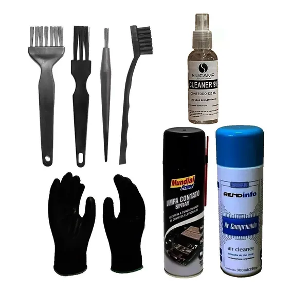 Kit Limpeza Anti Estático Esd Pincel Escova Luva Limpa Placa Foto 1