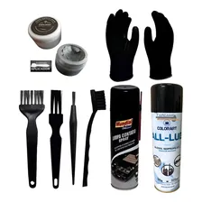 Kit Limpeza Anti Estático Esd Pincel Escova Luva Pasta Prata Foto  mini 1