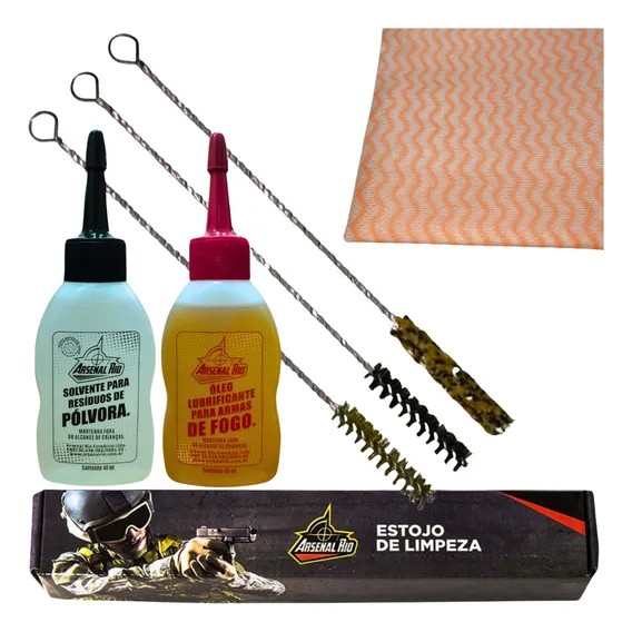 Kit Limpeza Arma Curta Revolver Pistolas 32 Ao 45 Universal Arsenal Rio Foto 1