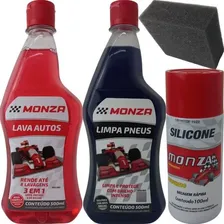 Kit Limpeza Automotiva Carro Moto Shampoo Pretinho Silicone Foto  mini 1