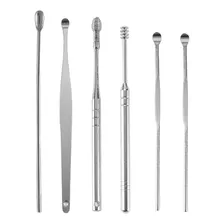 Kit Limpeza De Ouvido Cera Cureta C Espatulas 7 Peças Foto mini 3