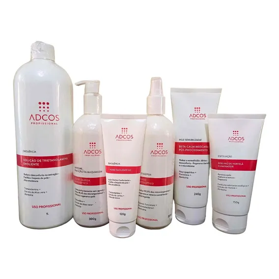 Kit Limpeza De Pele Profissional Adcos C/6 Produtos Foto 1