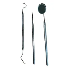Kit Limpeza Dental Sonda ClĂnica+espelho+extrator De Tártaro Foto mini 1