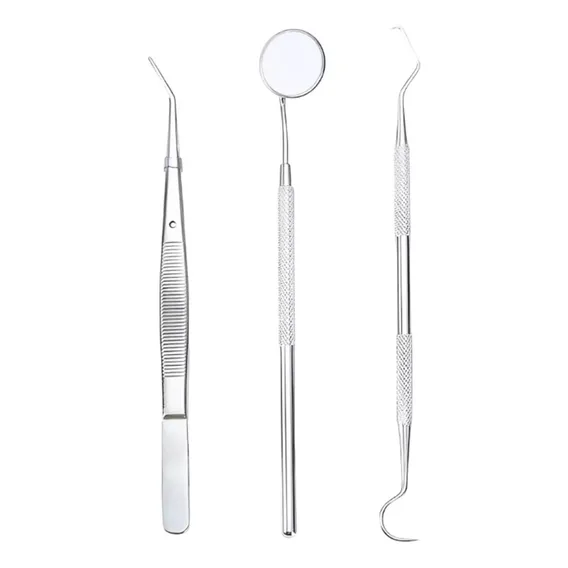 Kit Limpeza Dentária - Extrator Tártaro - Espelho E Sonda Foto 1