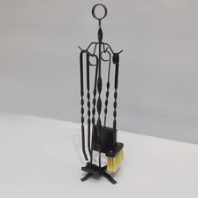 Kit Limpeza Lareira Acessórios Ouro Envelhecido Chaminé Foto mini 4