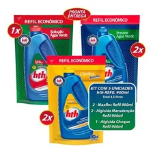 Kit Limpeza Maxfloc Algicida Manutenção Choque Piscinas C/ 5 Foto mini 3