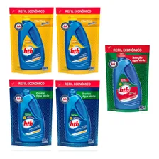 Kit Limpeza Maxfloc Algicida Manutenção Choque Piscinas C/ 5 Foto mini 2