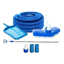 Kit Limpeza Piscina Peneira Mangueira 7m Cabo Extensor 2m Foto  mini 1
