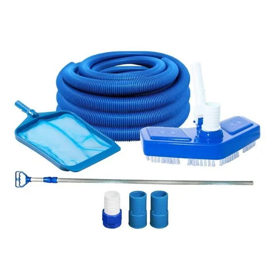 Kit Limpeza Piscina Peneira Mangueira 7m Cabo Extensor 2m Foto 1