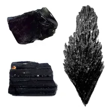 Kit Limpeza Proteção Obsidiana Turmalina Negra Cianita Negra Foto  mini 1