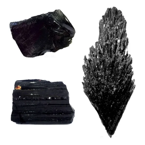 Kit Limpeza Proteção Obsidiana Turmalina Negra Cianita Negra Foto 1