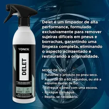 Kit Limpeza Vonixx Pneu Pretinho 500ml + Delet 500ml Foto mini 3