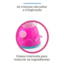 Kit Liquidificador Infantil Gira Manivela Acess贸rios Le Chef Rose e Azul Usual Brinquedos Foto mini 4