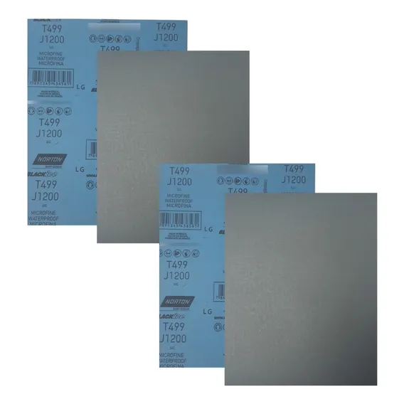Kit Lixa 1200 D' Agua Superfina Para Polimento 2 Unidades Quantidade De Cascalhos 0 Foto 1