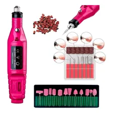 Kit Lixadeira Elétrica Broca Feltro Alongamento Unha Broca Diamantada Foto mini 1